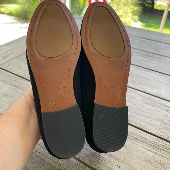 Vionic Willa Black Suede Leather Loafers Womens Size 7.5 - Picture 5 of 8